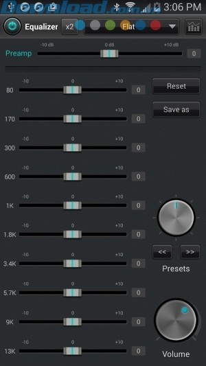 Cài đặt sẵn 32 bộ equalizer giúp trải nghiệm nghe nhạc rộng hơn