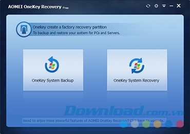 Cài đặt AOMEI OneKey Recovery 