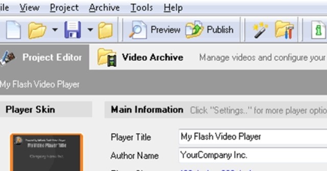 A4Desk Flash Video Player4.00Tạo trình phát video flash trên website