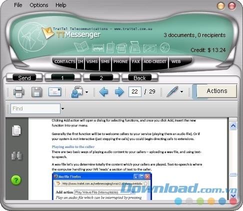 Giao diện TTMessenger 