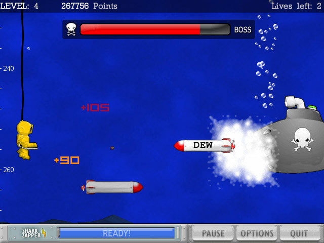 Nhiều chế độ chơi trong game Typer Shark Deluxe