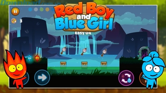 Game phiêu lưu của chàng lửa và nàng nước thú vị