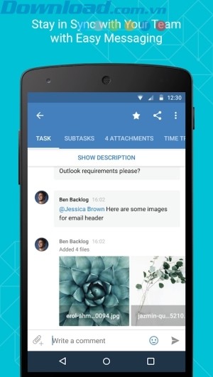 Thống nhất với cả đội bằng chức năng nhắn tin