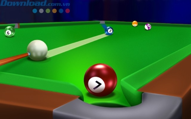 Cố gắng đưa các viên bóng vào lỗ một cách chính xác