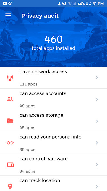 Quản lý sự can thiệp riêng tư của các ứng dụng đang cài trên Android