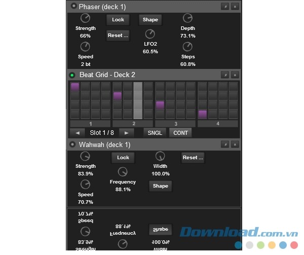 VirtualDJ 8 có nhiều hiệu ứng đẹp mắt