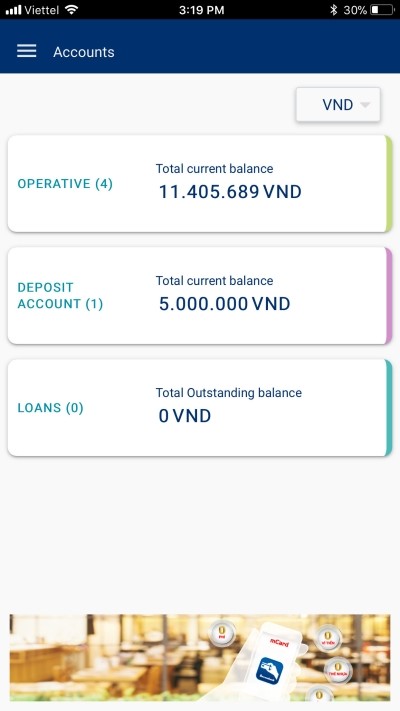 Sacombank mBanking cho iPhone