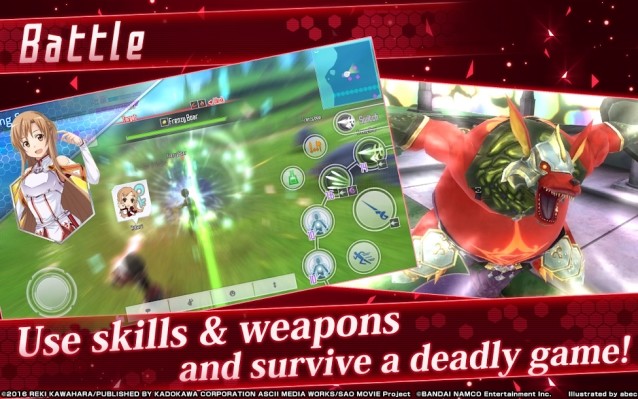 Sử dụng kỹ năng và vũ khí để sinh tồn trong Sword Art Online: Integral Factor