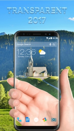 Transparent Screen tạo hiệu ứng màn hình điện thoại trong suốt như tấm kính