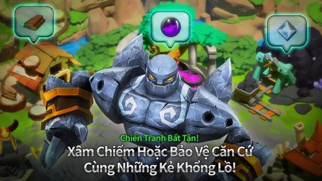 Xâm chiến căn cứ của những người khổng lồ, bảo vệ căn cứ của chính mình