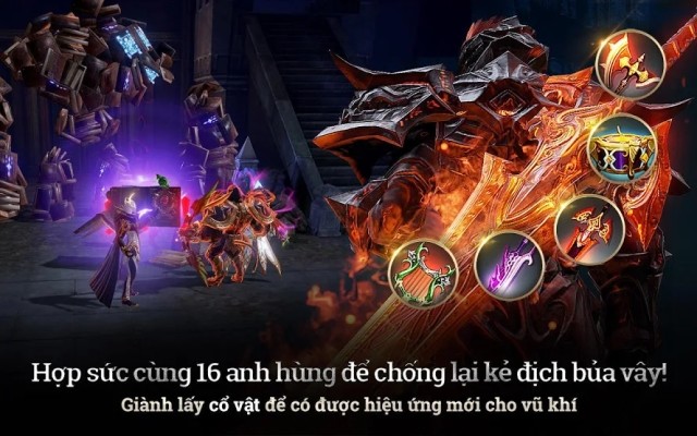 Hợp sức cùng các anh hùng để chống lại kẻ địch