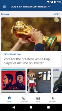 Giao diện 2018 FIFA World Cup Russia cho Android