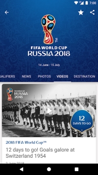 2018 FIFA World Cup Russia cho Android hỗ trợ video độc quyền