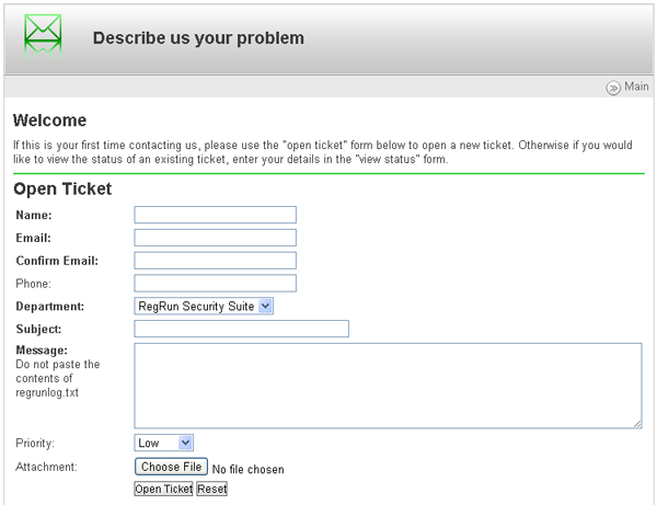 Mẫu báo cáo trên RegRun Reanimator
