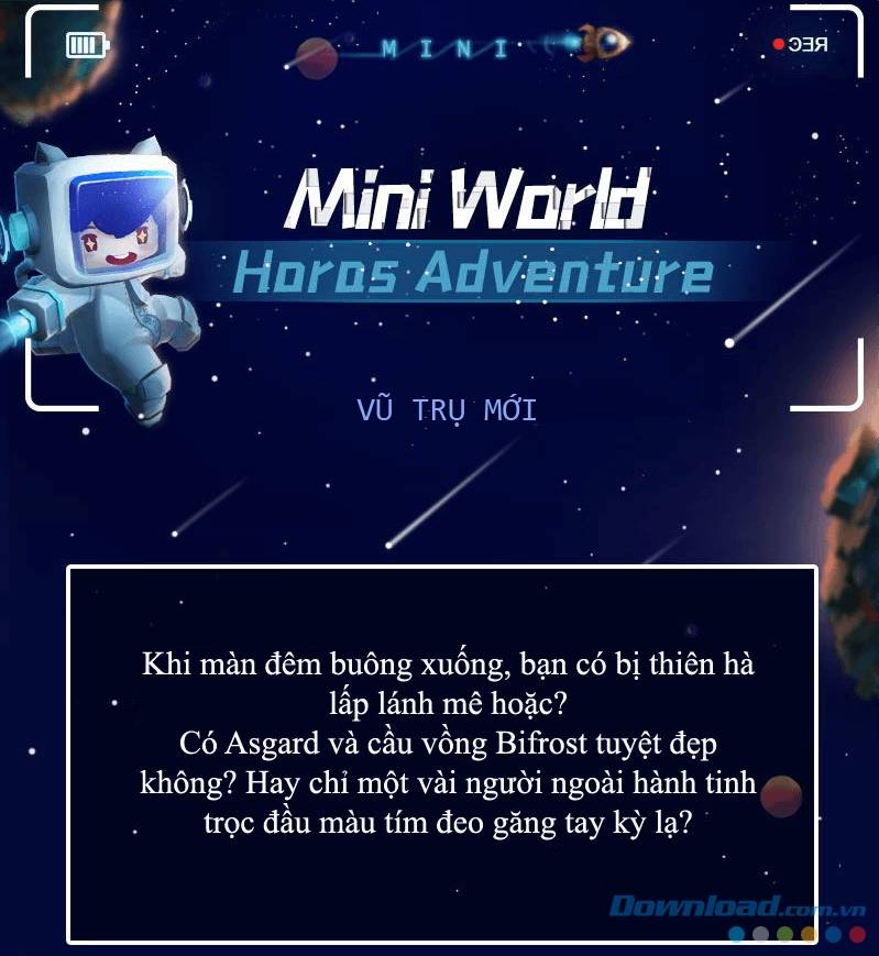 Vũ trụ mới trong Mini World Block Art