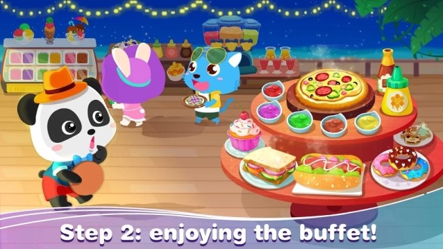 Tiệc buffet trong Baby Panda's Vacation cho Android