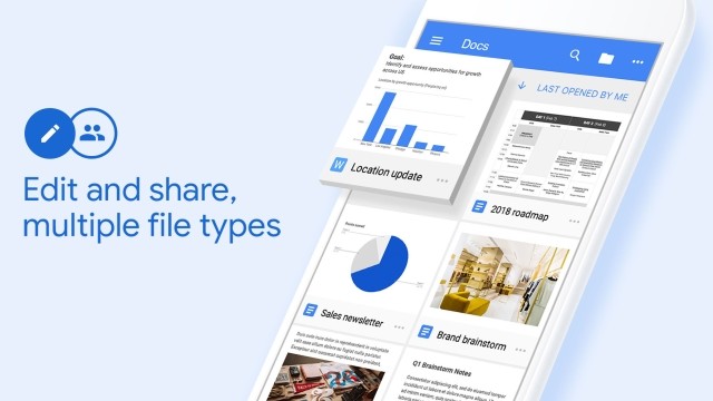 Google Docs cho iOS có thể chia sẻ nhiều loại file