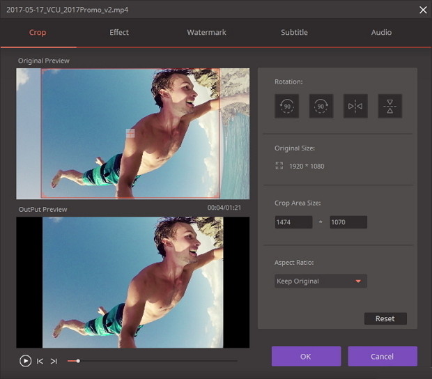 Wondershare Video Converter Ultimate cắt video