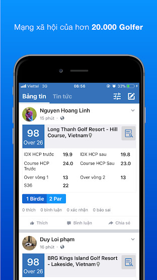 Mạng xã hội với hơn 20.000 golfer