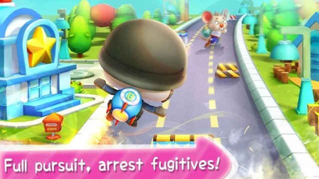 Đuổi và bắt kẻ cướp theo phong cách game Subway Surfers
