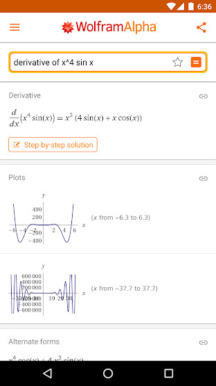 WolframAlpha có khả năng đưa ra lời giải một bài toán nhanh chóng