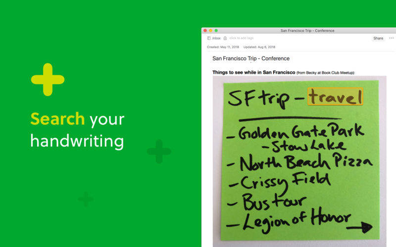Nhập bản ghi chú viết tay trên Evernote cho Mac