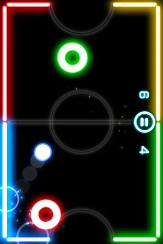 Chơi game khúc côn cầu trên Android với Glow Hockey 2