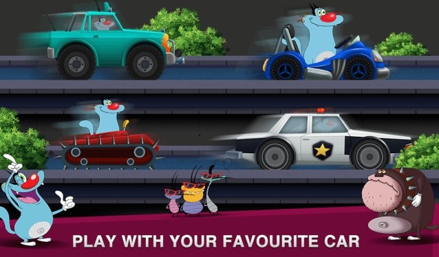 Lái chiếc xe yêu thích trong game tốc độ Oggy Super Speed Racing