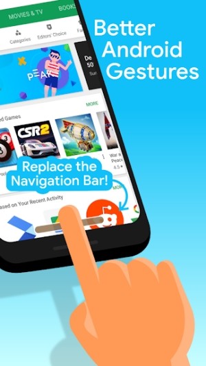 Điều khiển điện thoại bằng cử chỉ vuốt với Navigation Gestures