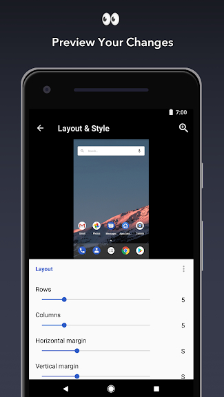 Apex Launcher cho Android hỗ trợ xem trước mọi thay đổi
