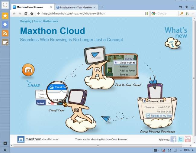 Cập nhật Maxthon mới nhất