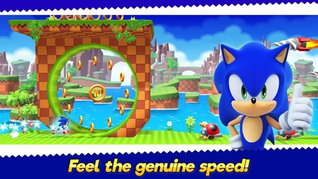 Hành động nghẹt thở cùng nhím tốc độ Sonic trong game Sonic Runners Adventure 