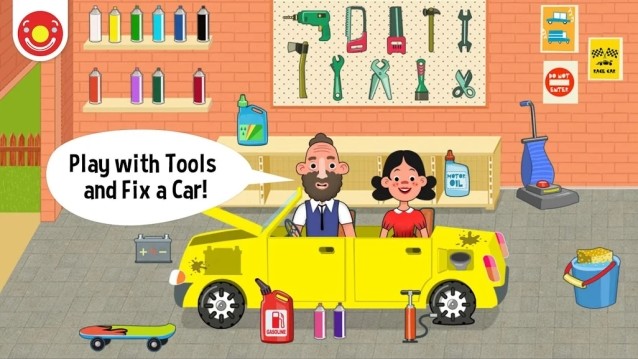 Chơi với các dụng cụ và sửa xe