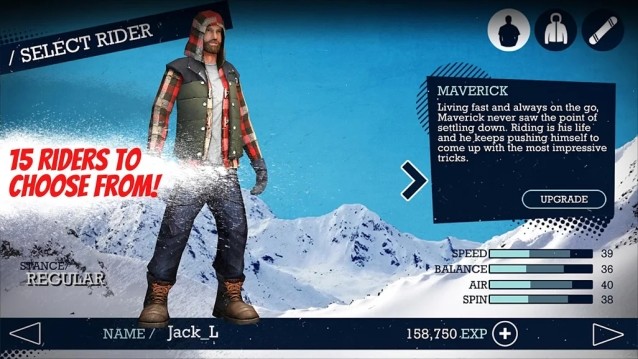 Chọn trong số 15 vận động viên khác nhau và thoải mái tùy biến họ