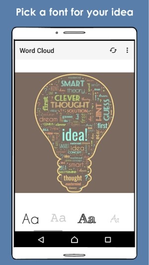 Word Cloud có nhiều font chữ đa dạng