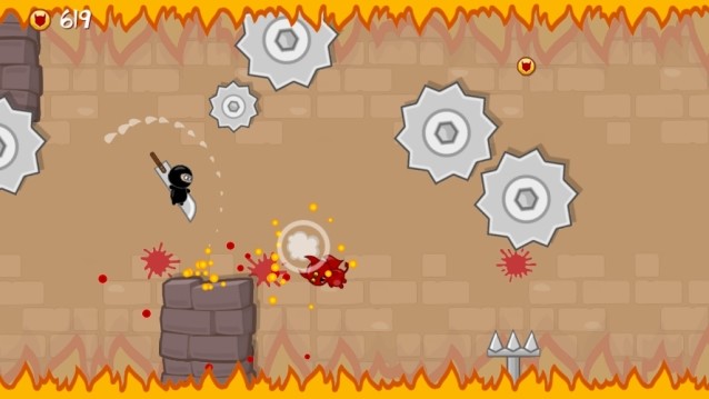 Trong Ninja Shurican, bạn phải vượt qua nhiều thử thách nguy hiểm dưới địa ngục