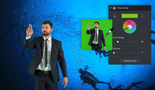 PowerDirector hỗ trợ Chroma Key