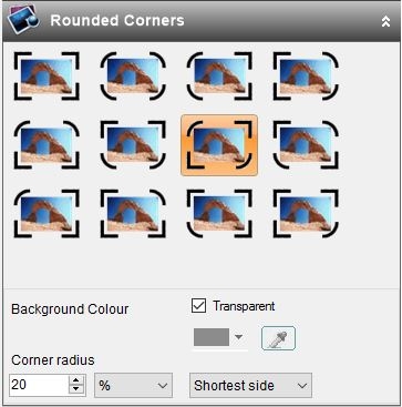 Fotosizer bo tròn góc ảnh
