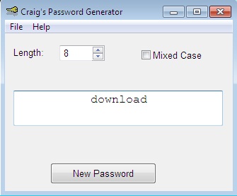 Craig's Password Generator