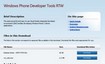 Windows Phone Developer Tools RTW