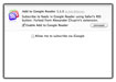 Add To Google Reader Safari Extension