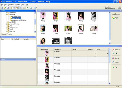 MySlideShow Gold cực kỳ dễ sử dụng