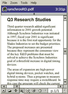 Acrobat Reader for Pocket PC