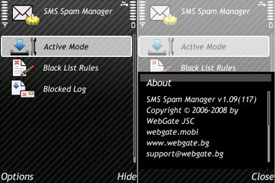 SMS Spam Manager for Series 60 