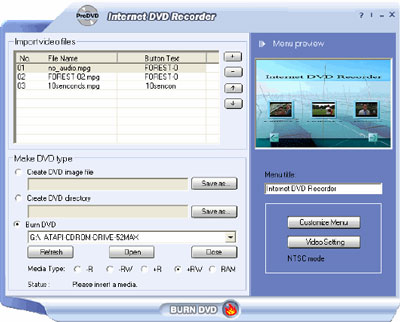 Internet DVD Recorder