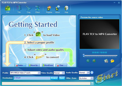 Phần mềm chuyển đổi video FLV sang MP4