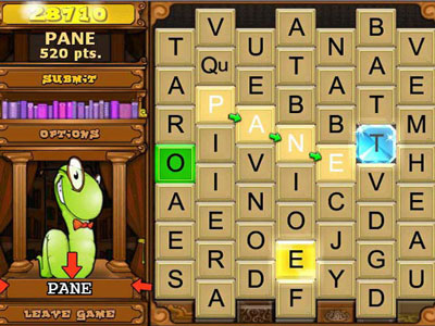 Giao diện game RealArcade BookWorm Deluxe