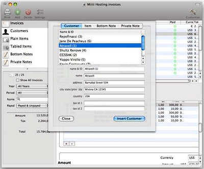 Invoices for Mac OS X