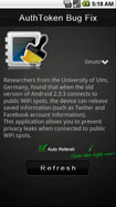 Bug Fix - AuthoToken for Android