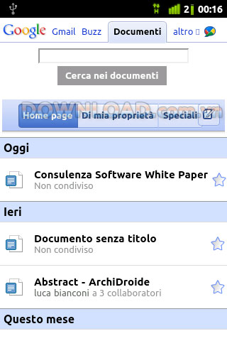 Fullscreen Google Docs for Android